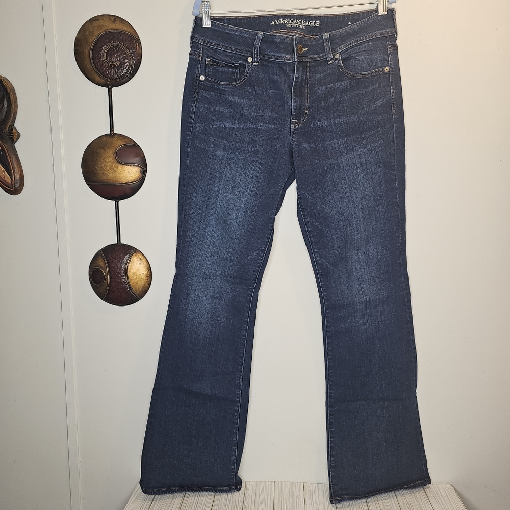 American Eagle Outfitters Super Stretch Kick Boot Jeans Size 14 Long